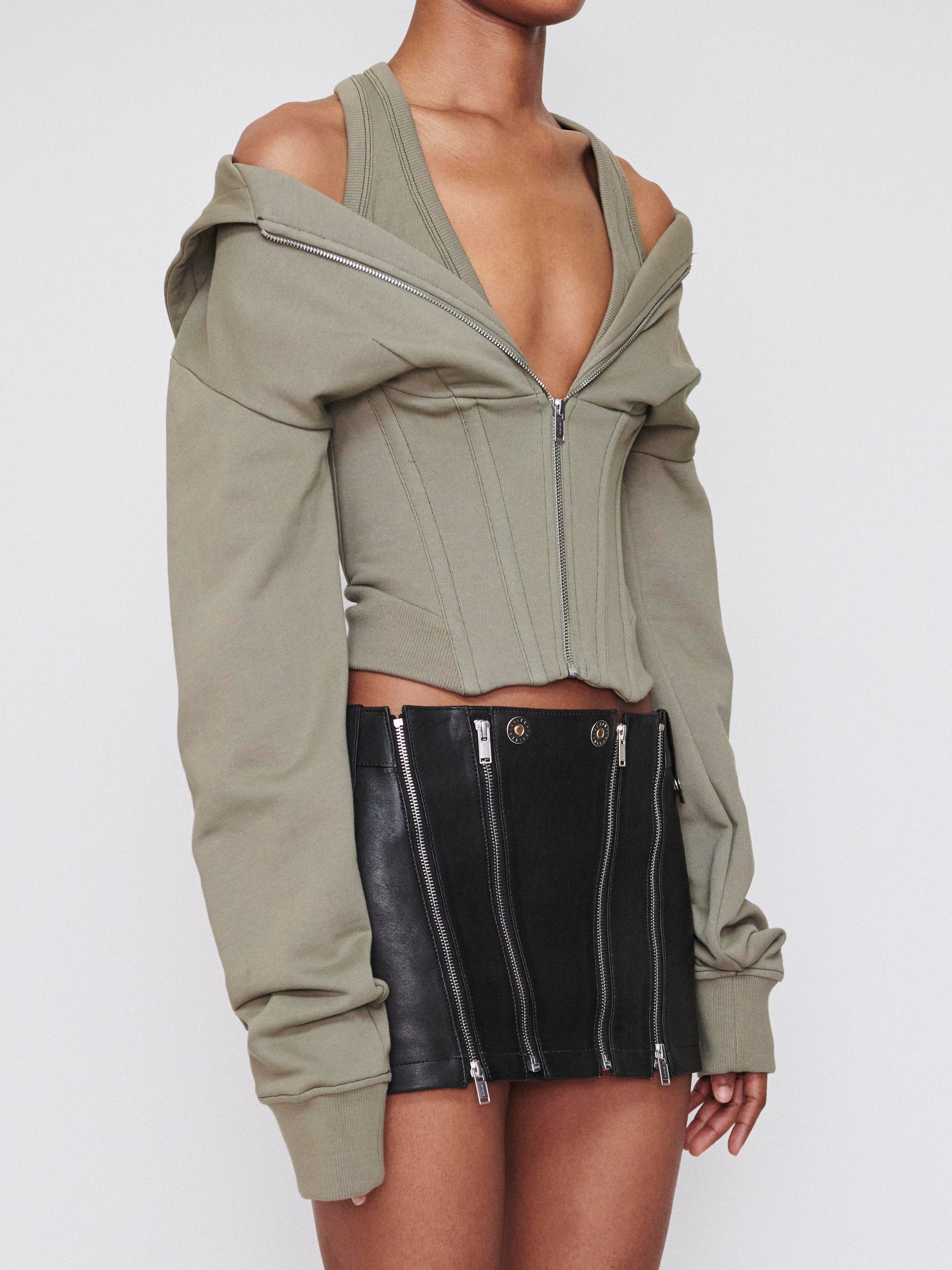 LAYERED CORSET HOODIE