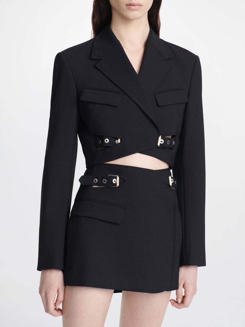 INTERLOCK BLAZER SKIRT